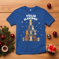 Feliz Navidog Dog Christmas Tree T Shirt - Wonder Print Shop