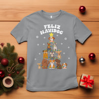 Feliz Navidog Dog Christmas Tree T Shirt - Wonder Print Shop
