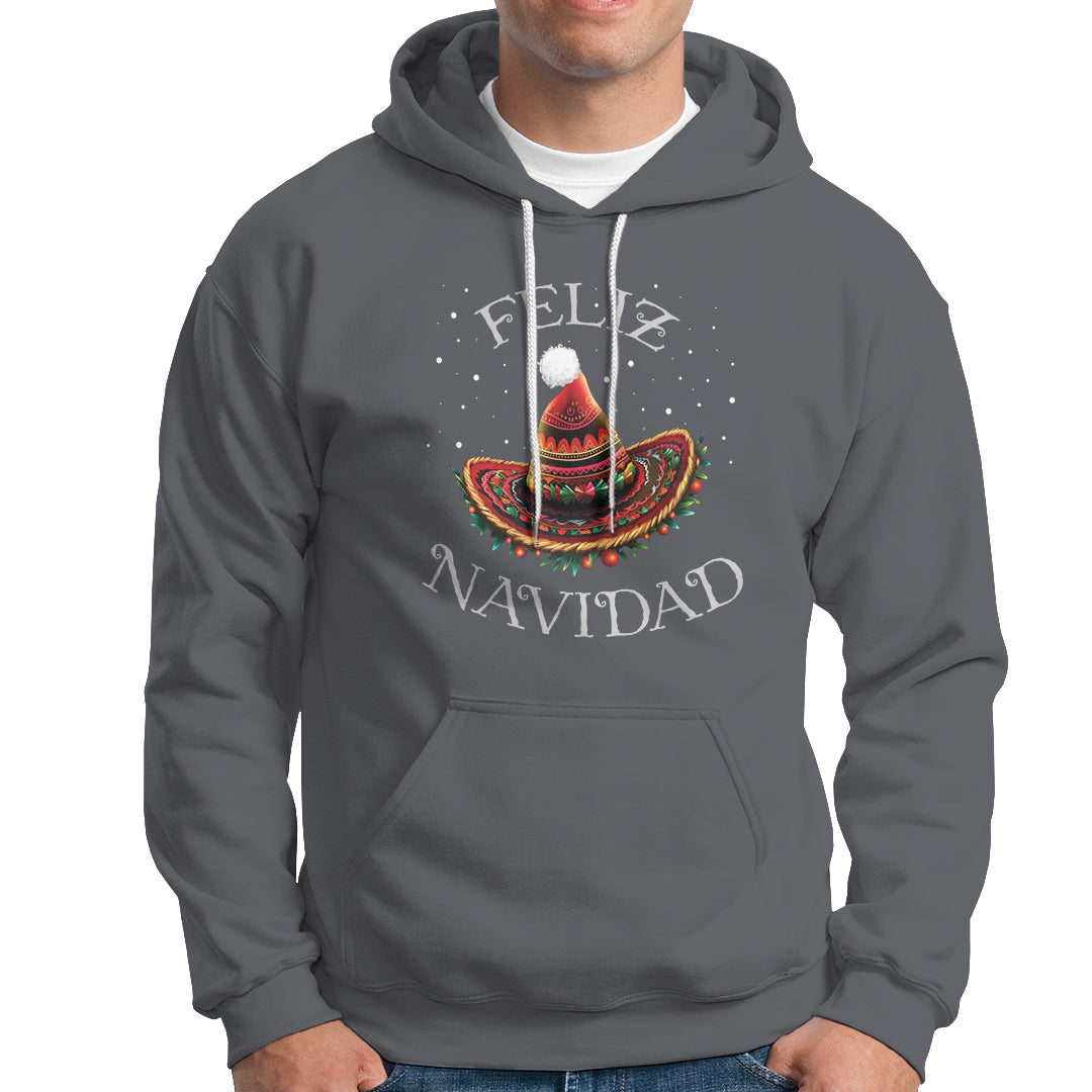 Christmas in Mexico Hoodie Feliz Navidad Santa Hat Sombrero - Wonder Print Shop