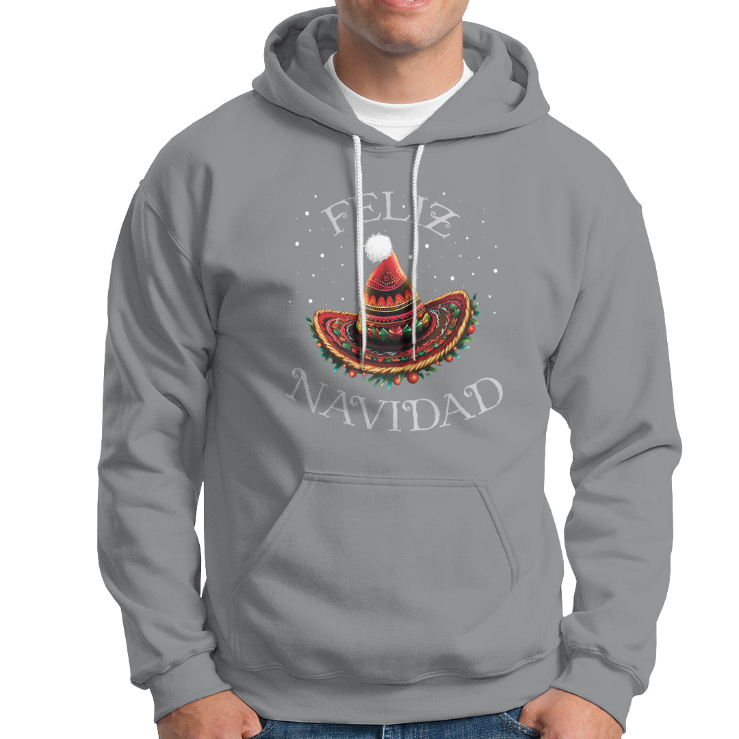 Christmas in Mexico Hoodie Feliz Navidad Santa Hat Sombrero - Wonder Print Shop