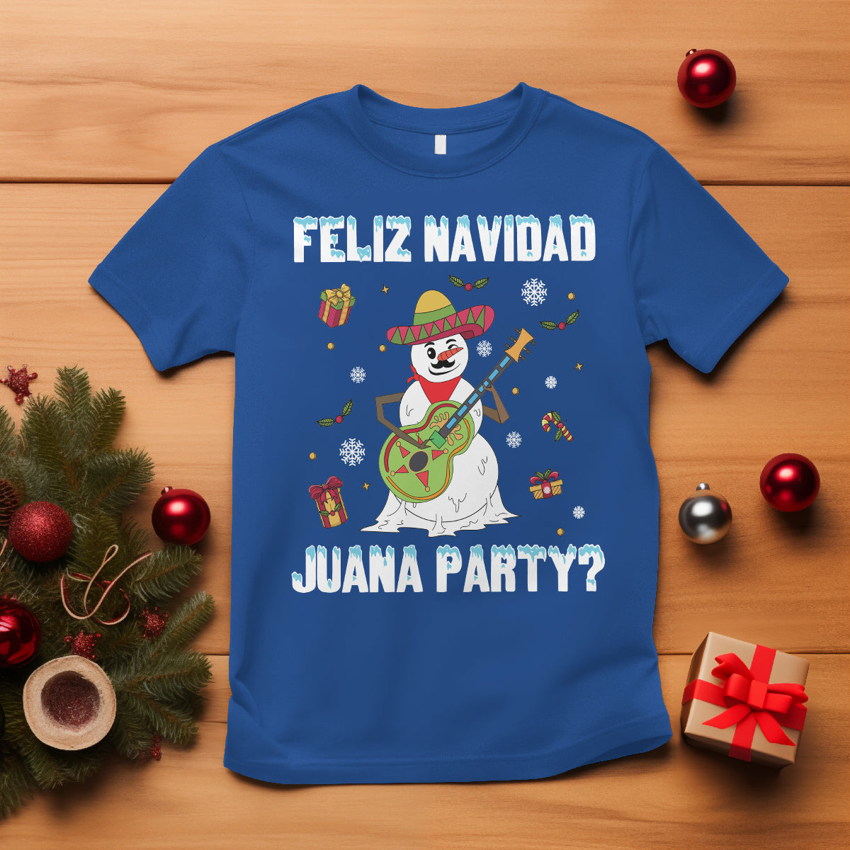 Christmas in Mexico T Shirt Feliz Navidad Juana Party Snowman Dancing - Wonder Print Shop