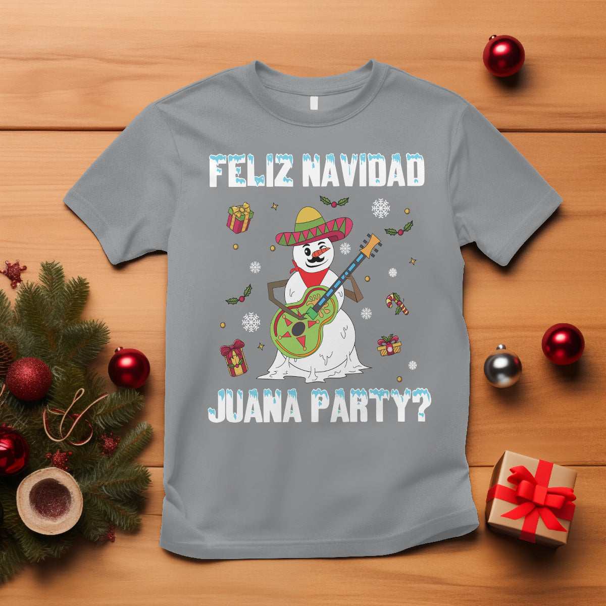 Christmas in Mexico T Shirt Feliz Navidad Juana Party Snowman Dancing - Wonder Print Shop