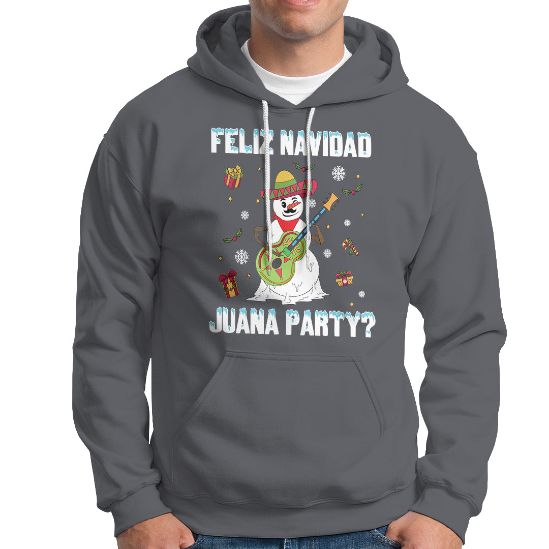 Christmas in Mexico Hoodie Feliz Navidad Juana Party Snowman Dancing - Wonder Print Shop
