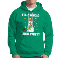 Christmas in Mexico Hoodie Feliz Navidad Juana Party Snowman Dancing - Wonder Print Shop
