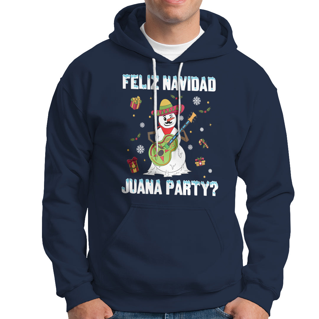 Christmas in Mexico Hoodie Feliz Navidad Juana Party Snowman Dancing - Wonder Print Shop