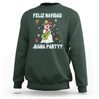 Christmas in Mexico Sweatshirt Feliz Navidad Juana Party Snowman Dancing - Wonder Print Shop