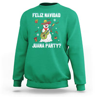 Christmas in Mexico Sweatshirt Feliz Navidad Juana Party Snowman Dancing - Wonder Print Shop