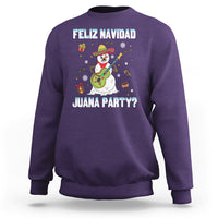 Christmas in Mexico Sweatshirt Feliz Navidad Juana Party Snowman Dancing - Wonder Print Shop