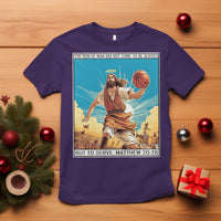 Christmas T Shirt Jesus Baseketball Player Crossing Up Christian Funny Xmas - Wonder Print Shop