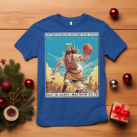 Christmas T Shirt Jesus Baseketball Player Crossing Up Christian Funny Xmas - Wonder Print Shop