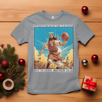Christmas T Shirt Jesus Baseketball Player Crossing Up Christian Funny Xmas - Wonder Print Shop