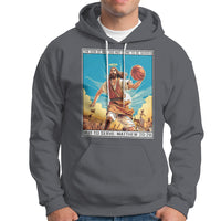 Christmas Hoodie Jesus Baseketball Player Crossing Up Christian Funny Xmas - Wonder Print Shop
