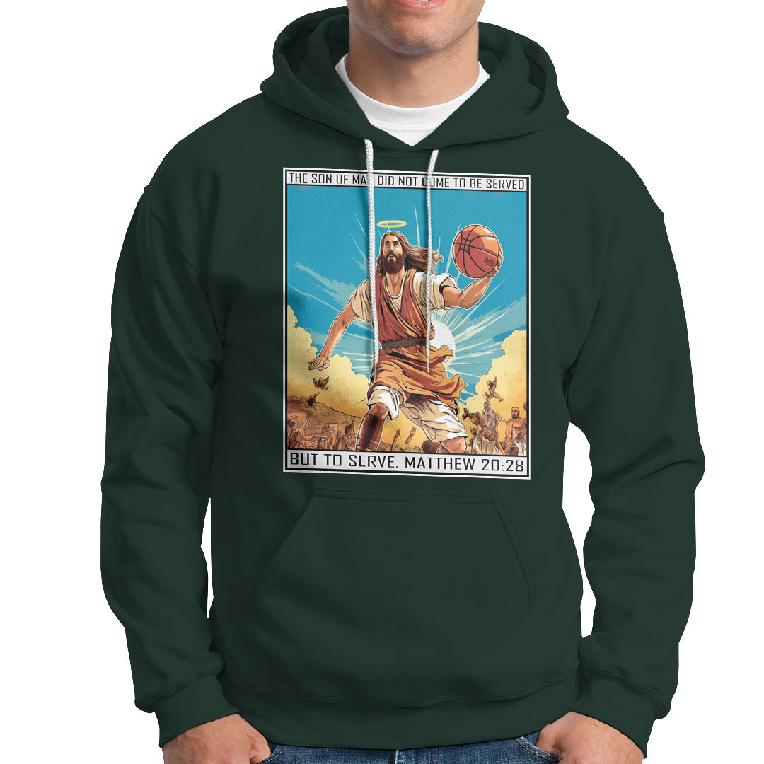 Christmas Hoodie Jesus Baseketball Player Crossing Up Christian Funny Xmas - Wonder Print Shop