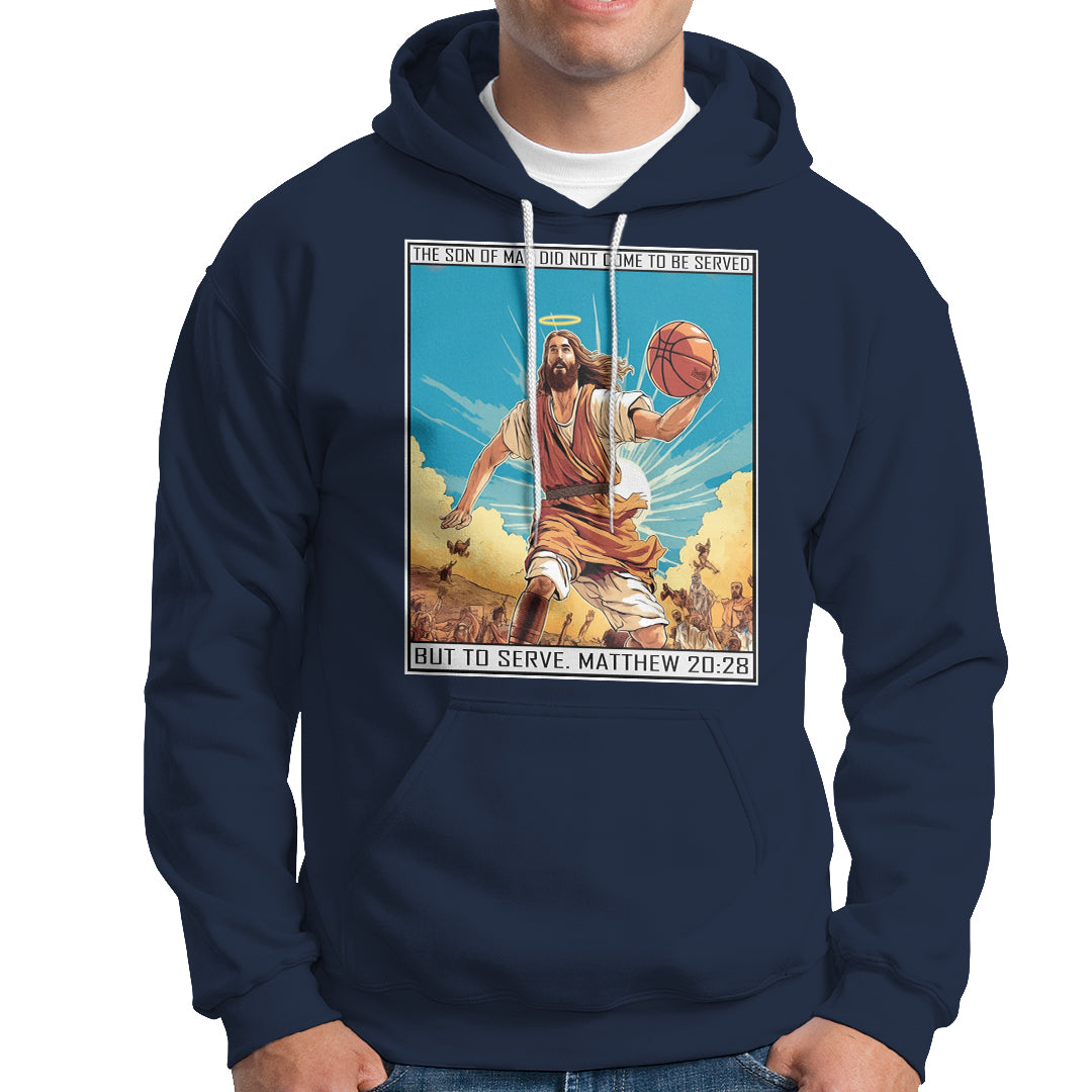 Christmas Hoodie Jesus Baseketball Player Crossing Up Christian Funny Xmas - Wonder Print Shop