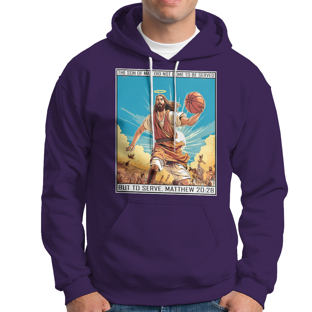 Christmas Hoodie Jesus Baseketball Player Crossing Up Christian Funny Xmas - Wonder Print Shop
