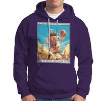 Christmas Hoodie Jesus Baseketball Player Crossing Up Christian Funny Xmas - Wonder Print Shop