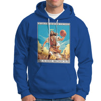 Christmas Hoodie Jesus Baseketball Player Crossing Up Christian Funny Xmas - Wonder Print Shop