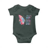 Christian Baby Onesie Blessed By God Loved By Jesus Led By The Spirit