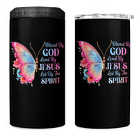 Christian 4 in 1 Can Cooler Tumbler Blessed By God Loved By Jesus Led By The Spirit