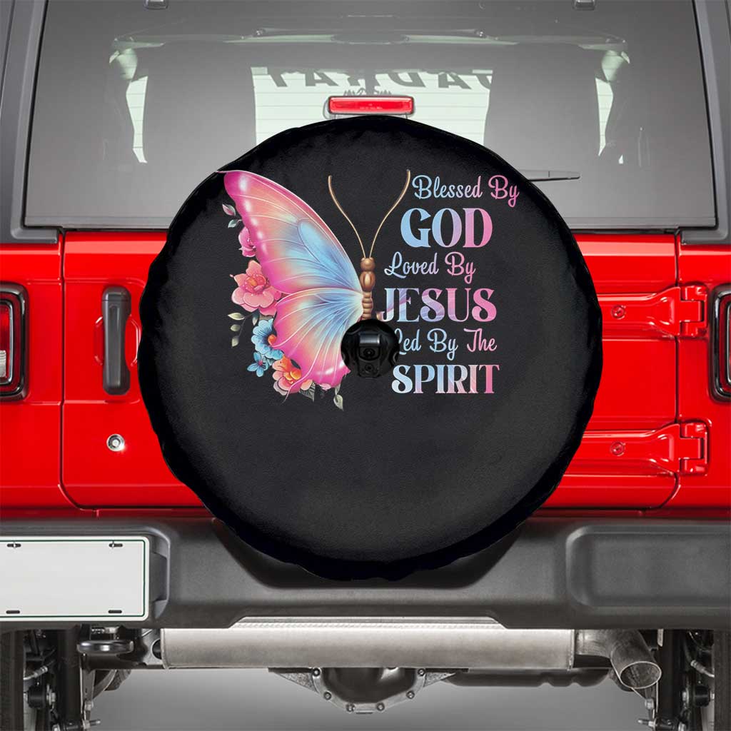 Christian Spare Tire Cover Blessed By God Loved By Jesus Led By The Spirit