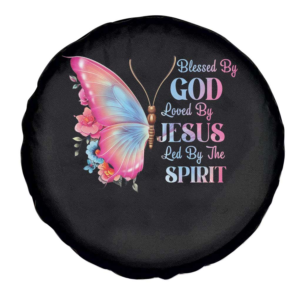 Christian Spare Tire Cover Blessed By God Loved By Jesus Led By The Spirit