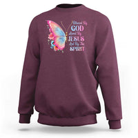 Christian Sweatshirt Blessed By God Loved By Jesus Led By The Spirit - Wonder Print Shop