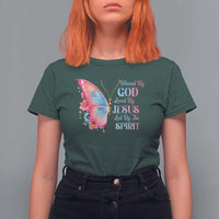 Christian T Shirt For Women Blessed By God Loved By Jesus Led By The Spirit - Wonder Print Shop