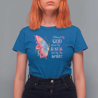 Christian T Shirt For Women Blessed By God Loved By Jesus Led By The Spirit - Wonder Print Shop