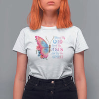 Christian T Shirt For Women Blessed By God Loved By Jesus Led By The Spirit - Wonder Print Shop