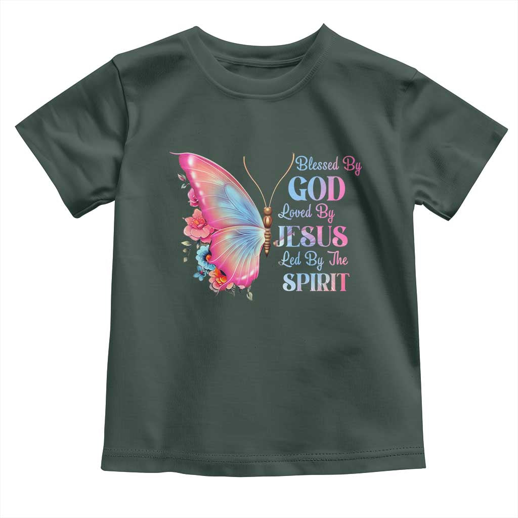 Christian Toddler T Shirt Blessed By God Loved By Jesus Led By The Spirit