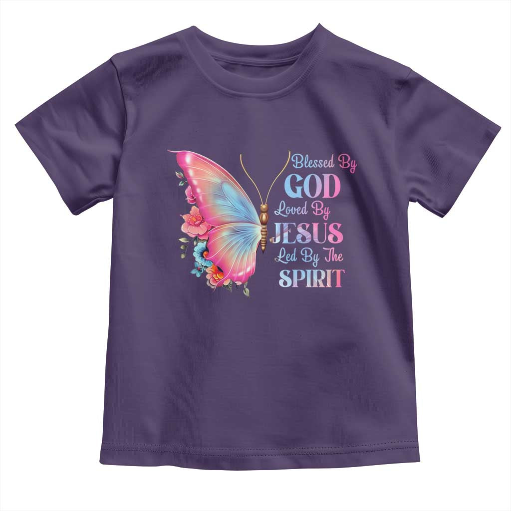 Christian Toddler T Shirt Blessed By God Loved By Jesus Led By The Spirit