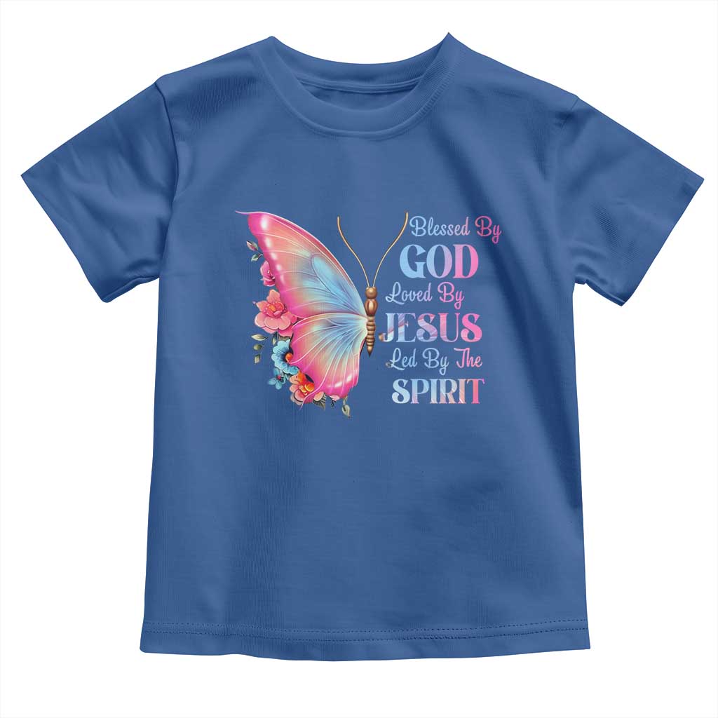 Christian Toddler T Shirt Blessed By God Loved By Jesus Led By The Spirit