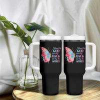 Christian Tumbler With Handle Blessed By God Loved By Jesus Led By The Spirit