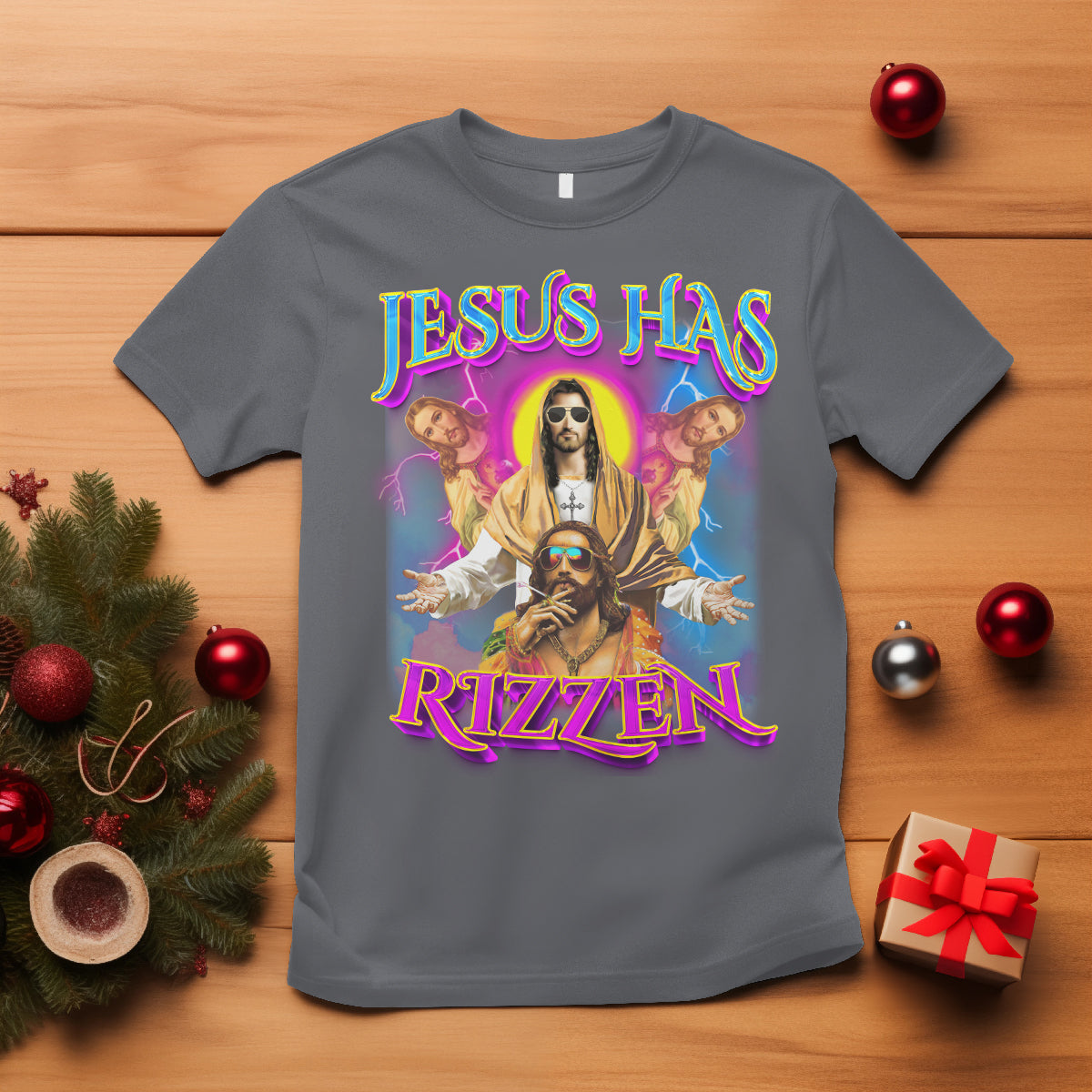Jesus Has Rizzen Christian Funny Cool Meme T Shirt - Wonder Print Shop