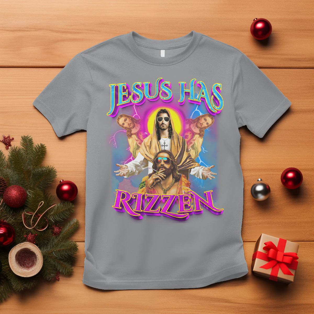 Jesus Has Rizzen Christian Funny Cool Meme T Shirt - Wonder Print Shop