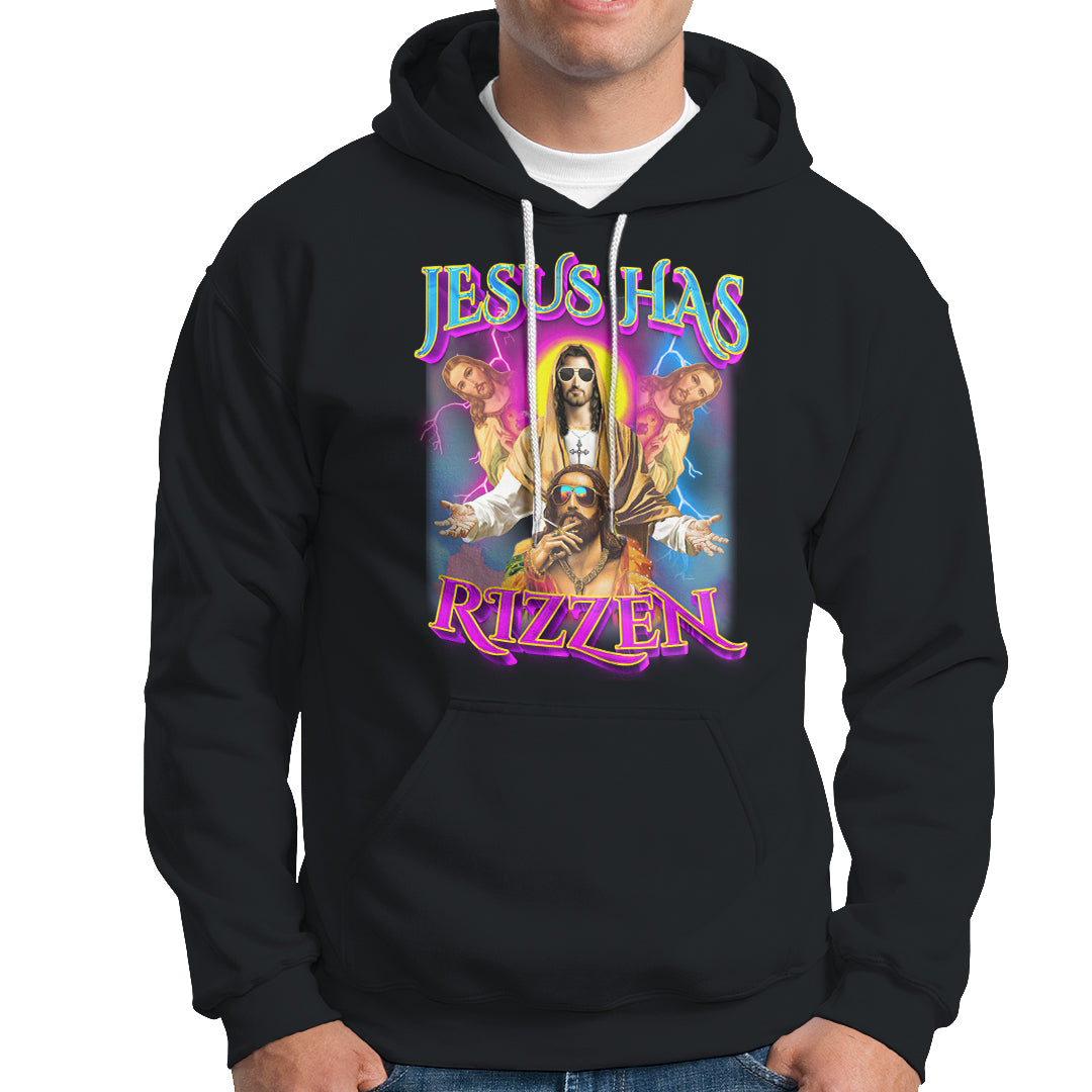 Jesus Has Rizzen Christian Funny Cool Meme Hoodie - Wonder Print Shop