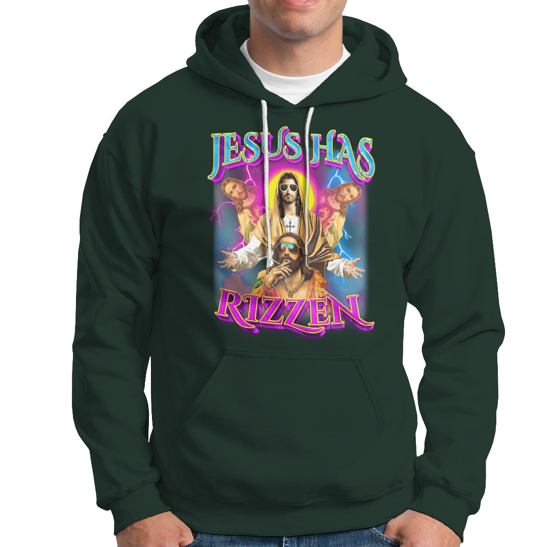 Jesus Has Rizzen Christian Funny Cool Meme Hoodie - Wonder Print Shop
