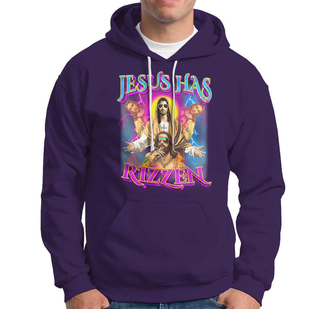 Jesus Has Rizzen Christian Funny Cool Meme Hoodie - Wonder Print Shop