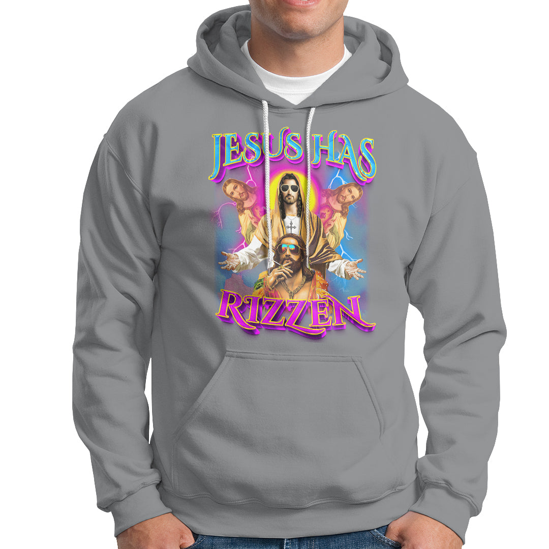 Jesus Has Rizzen Christian Funny Cool Meme Hoodie - Wonder Print Shop
