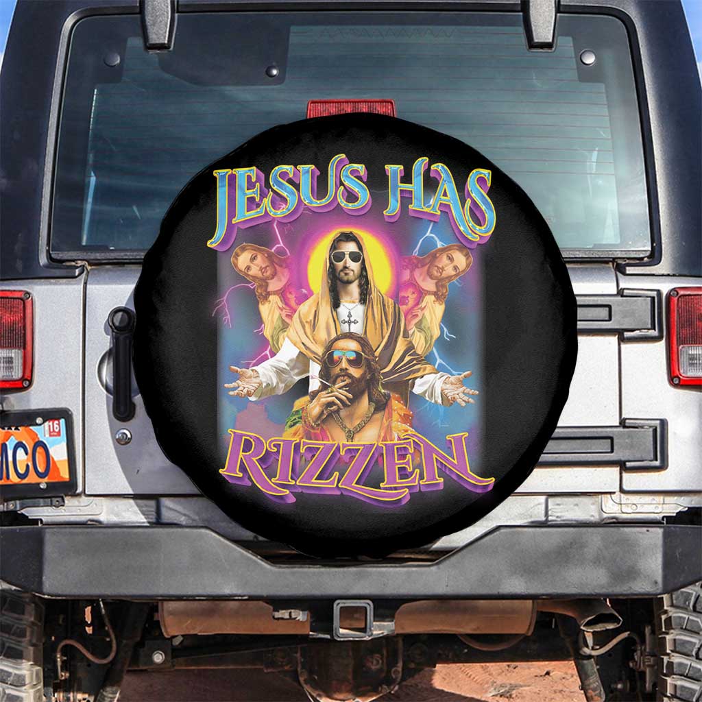 Jesus Has Rizzen Christian Funny Cool Meme Spare Tire Cover