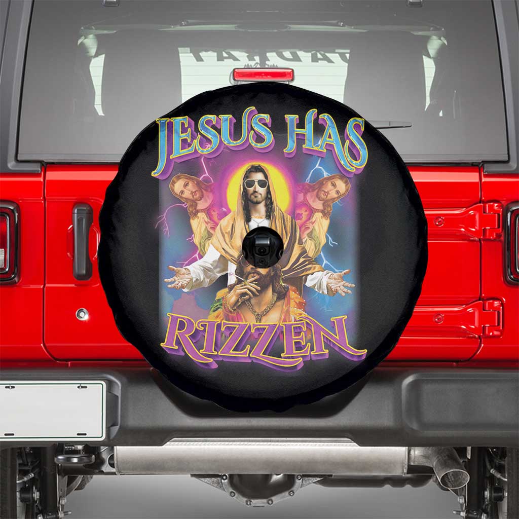 Jesus Has Rizzen Christian Funny Cool Meme Spare Tire Cover