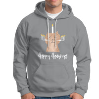 Cat Menorah Cute Jewish Kitten Hanukkah Chanukah Candle Hoodie - Wonder Print Shop