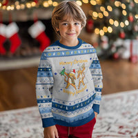 Happy Hanukcat Xmas Hanukkah Ugly Sweater Meowy Christmas Menoral Chanukkah - Wonder Print Shop