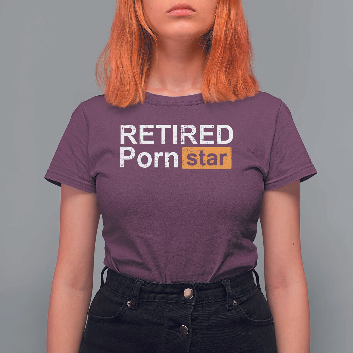 Funny Naughty Adult Humor Retirement T Shirt For Women Retired P0rn Star Dirty Joke