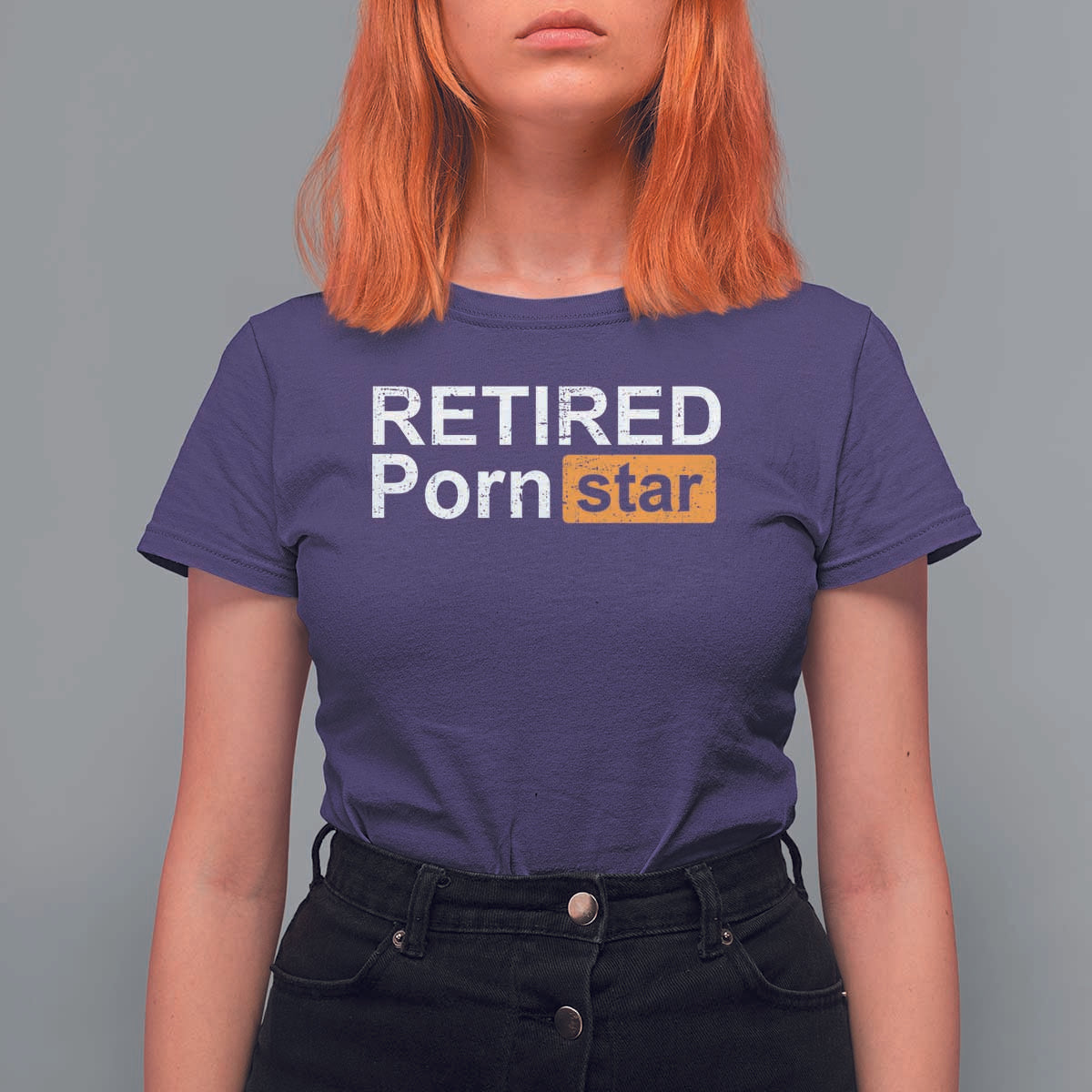 Funny Naughty Adult Humor Retirement T Shirt For Women Retired P0rn Star Dirty Joke
