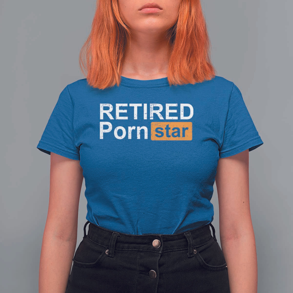 Funny Naughty Adult Humor Retirement T Shirt For Women Retired P0rn Star Dirty Joke