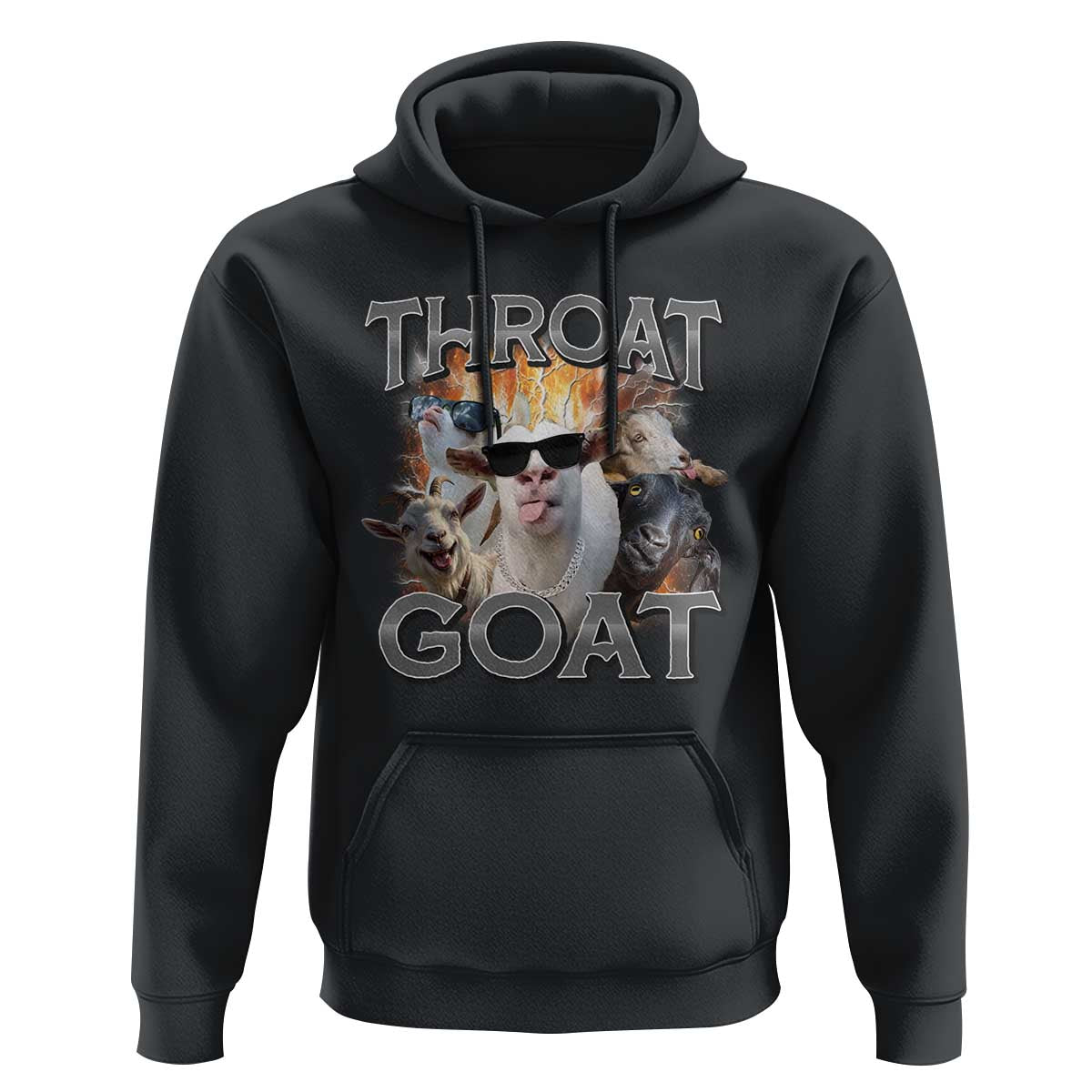 Throat Goat Funny Offensive Adult Humor Bootleg Hoodie