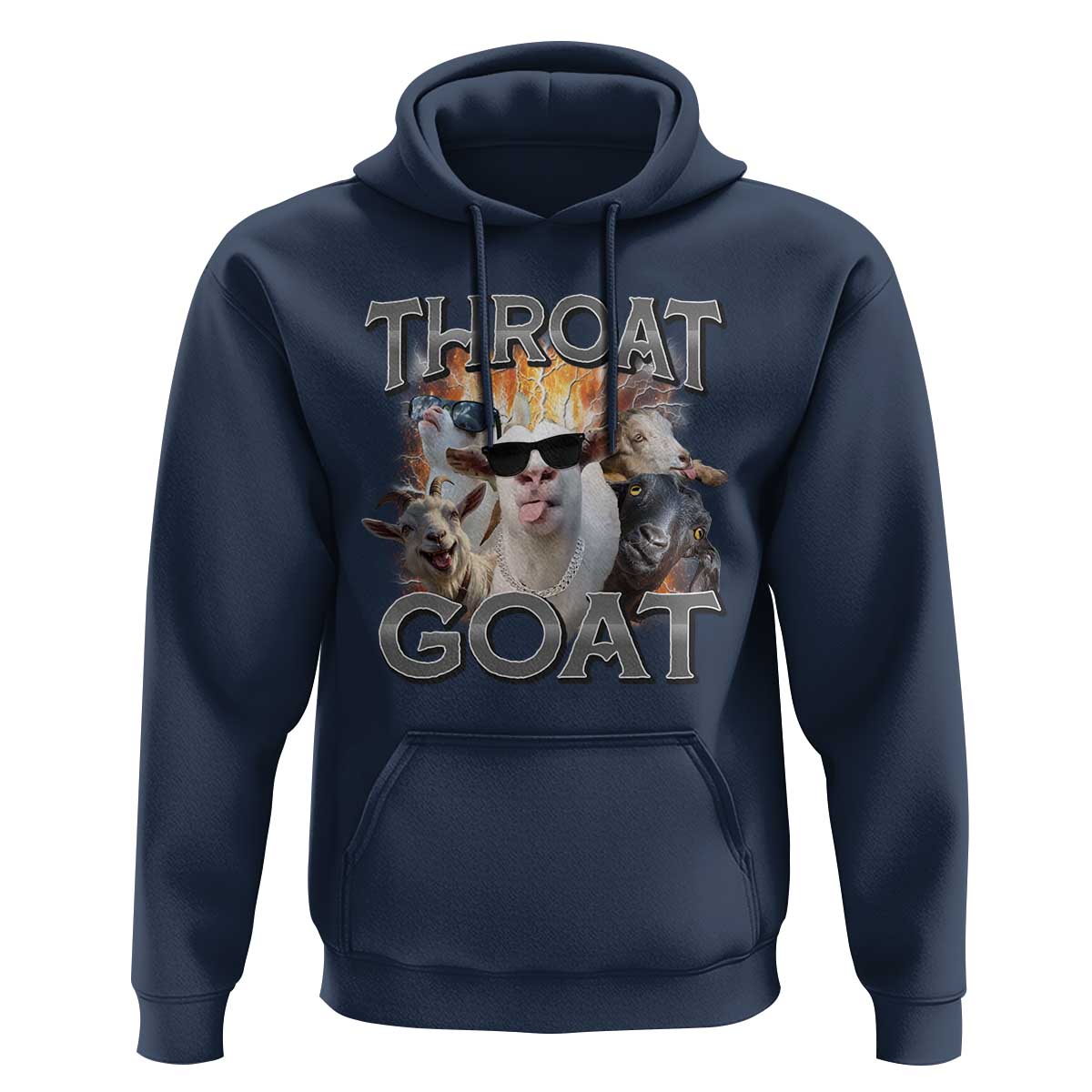 Throat Goat Funny Offensive Adult Humor Bootleg Hoodie