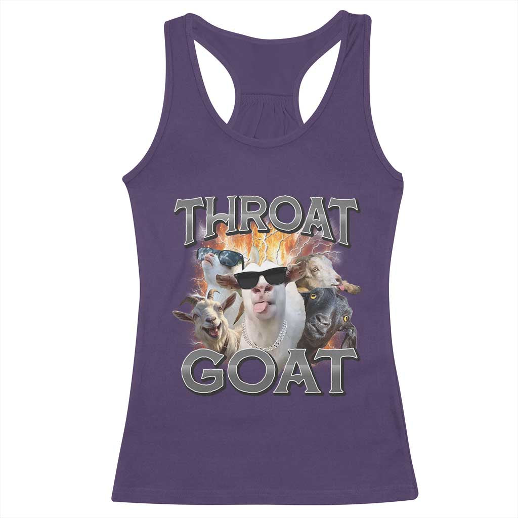 Throat Goat Funny Offensive Adult Humor Bootleg Racerback Tank Top