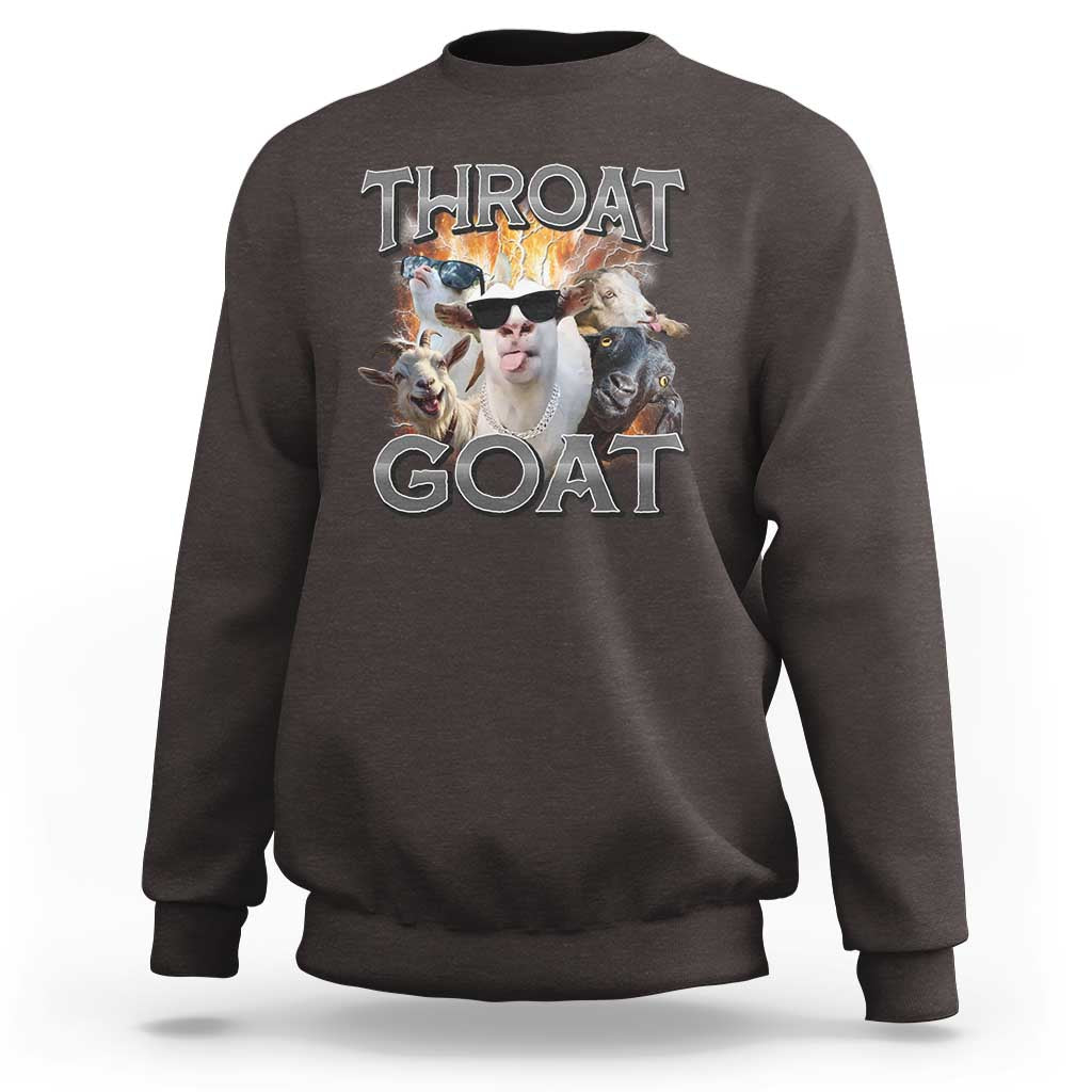 Throat Goat Funny Offensive Adult Humor Bootleg Sweatshirt